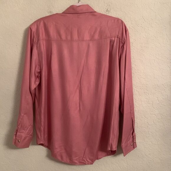 NWT White Stag Rayon Pockets Button Down Dusty Pink  Size M - Picture 2 of 10